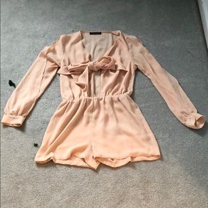 Cut long sleeve romper